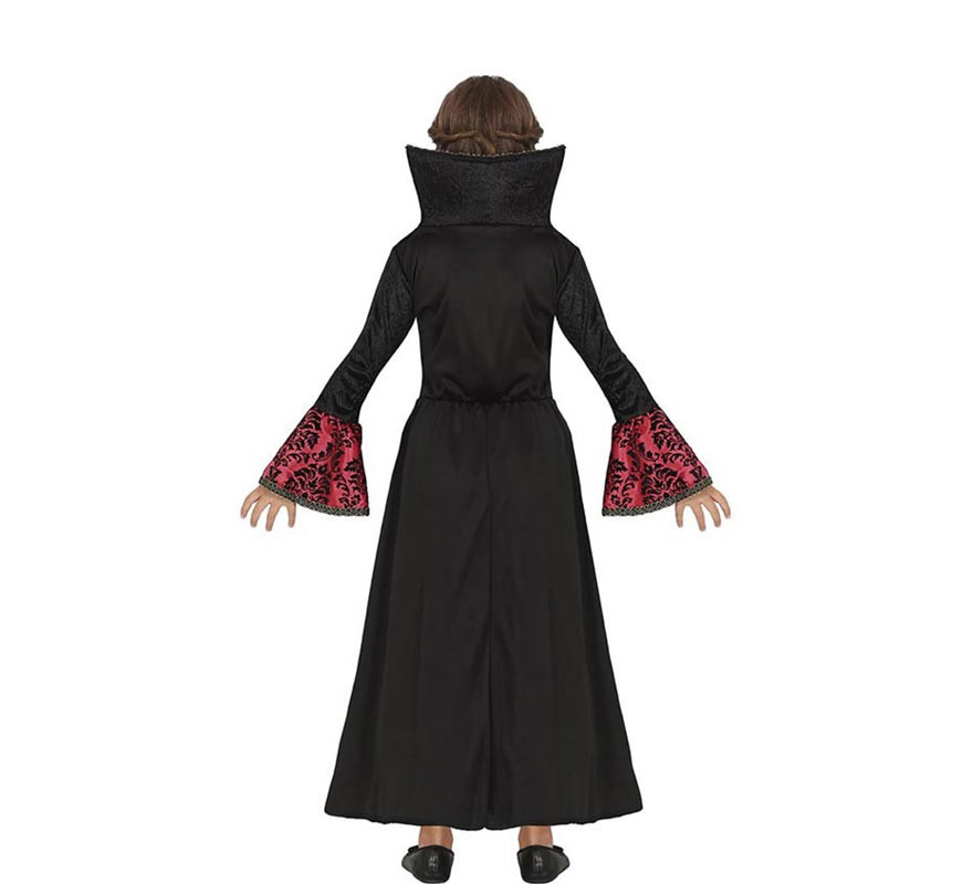 Costume de vampire gothique rouge pour fille-B