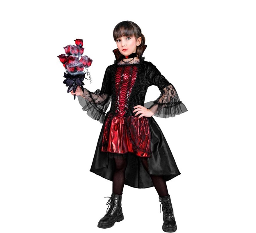Elegant Vampiress Costume for Girls-B