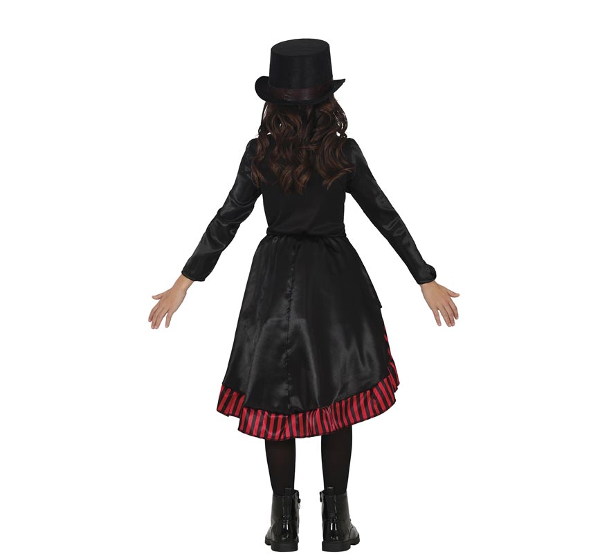 Fato de vampira gótica steampunk para meninas-B