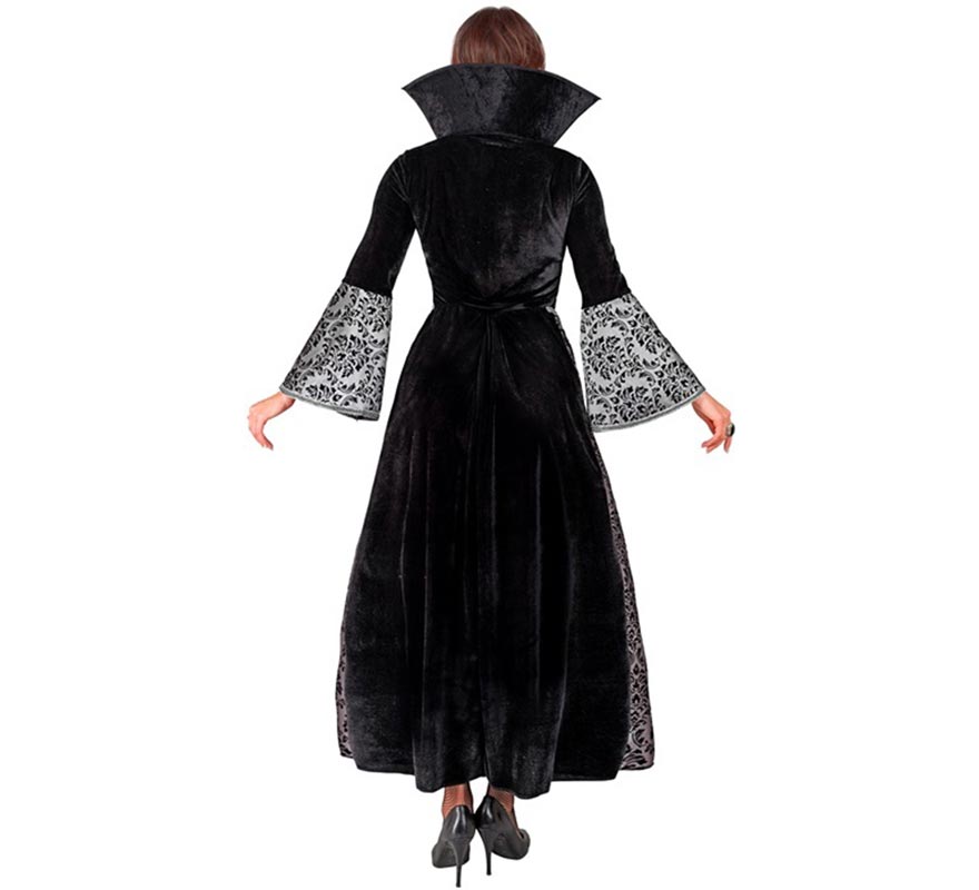 Disfraz de Vampiresa gris y negra para mujer-B