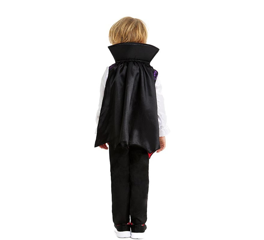 Costume de vampire classique avec cape et col pour bébé et enfant-B