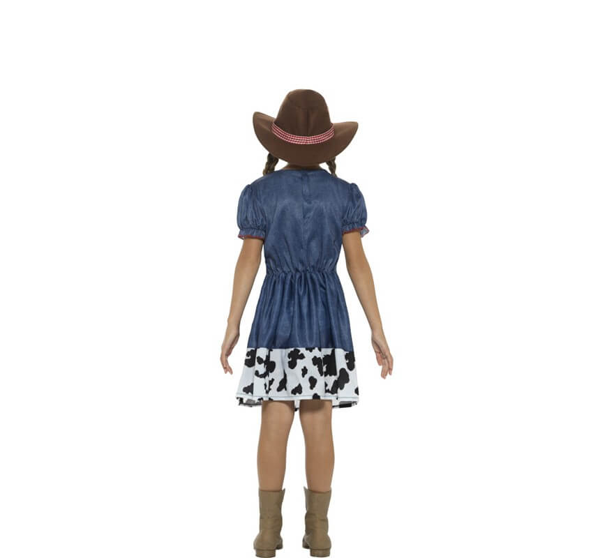 Costume da cowgirl denim blu per bambina-B