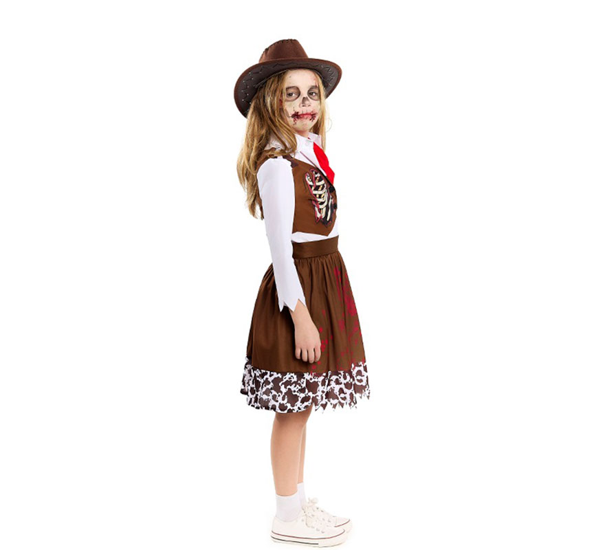 Zombie Cowgirl Costume for Girls-B