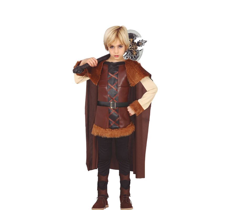 Disfraz de Vikinga marrón para niña-B