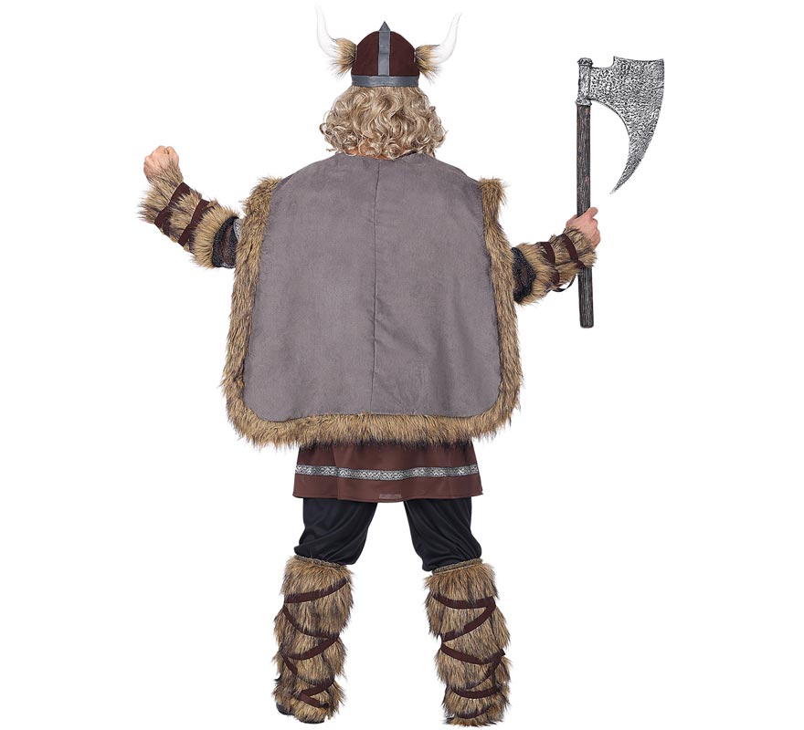 Disfraz de Vikingo marrón para hombre-B
