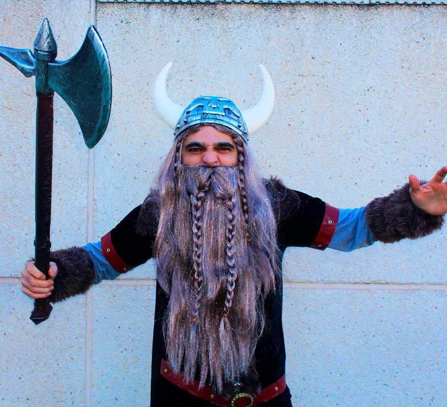 Disfraz de Vikingo Oscuro para hombre-B