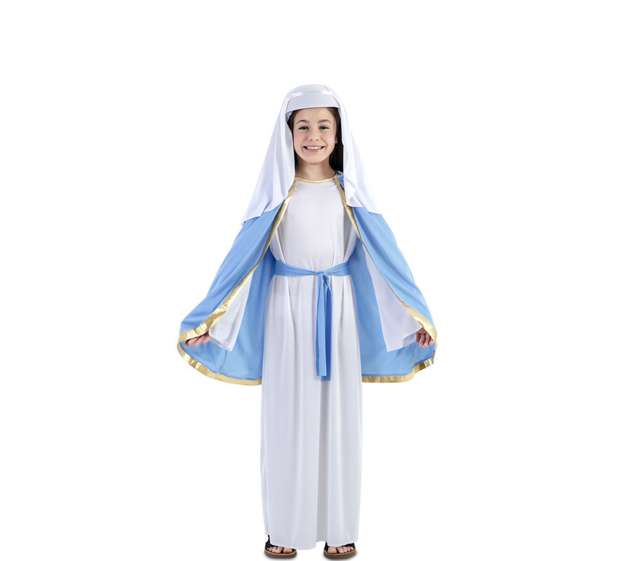 Jungfrau Maria Kostüm mit Umhang für Mädchen-B