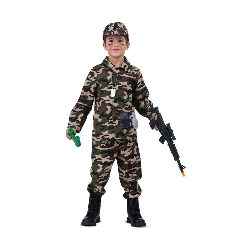 I Wanna Be A Soldier Costume with walkie-talkie for kids-B