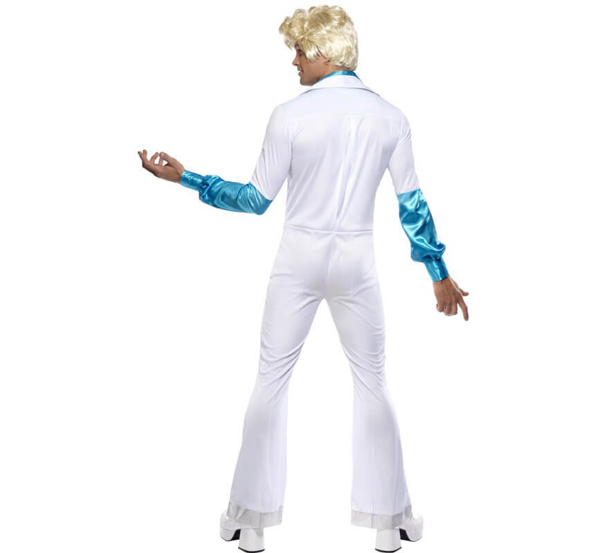 Disfraz Disco Super Trouper Blanco-Azul para Hombre-B