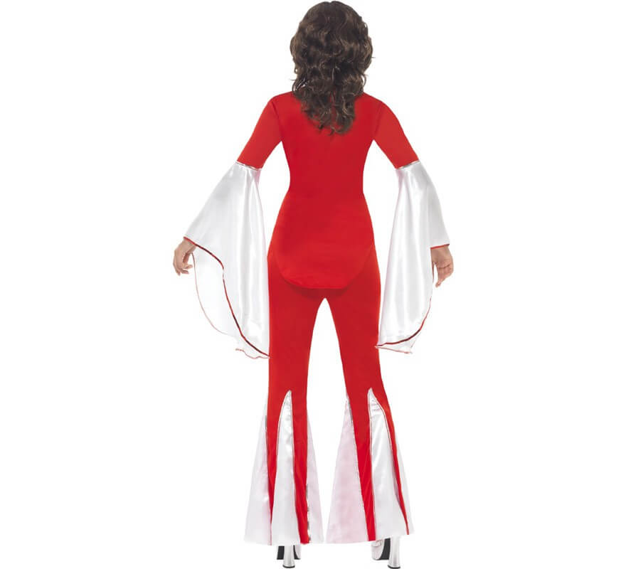 Disfraz Disco Super Trouper Rojo para Mujer-B