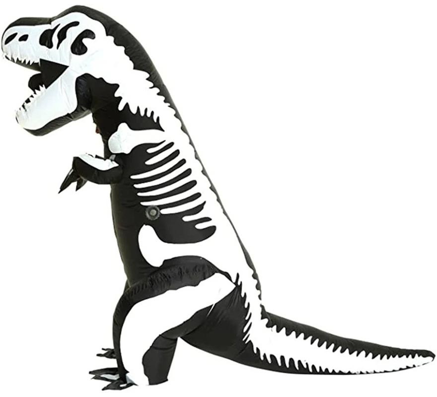 Disfraz Hinchable de Esqueleto de T-Rex para adultos-B