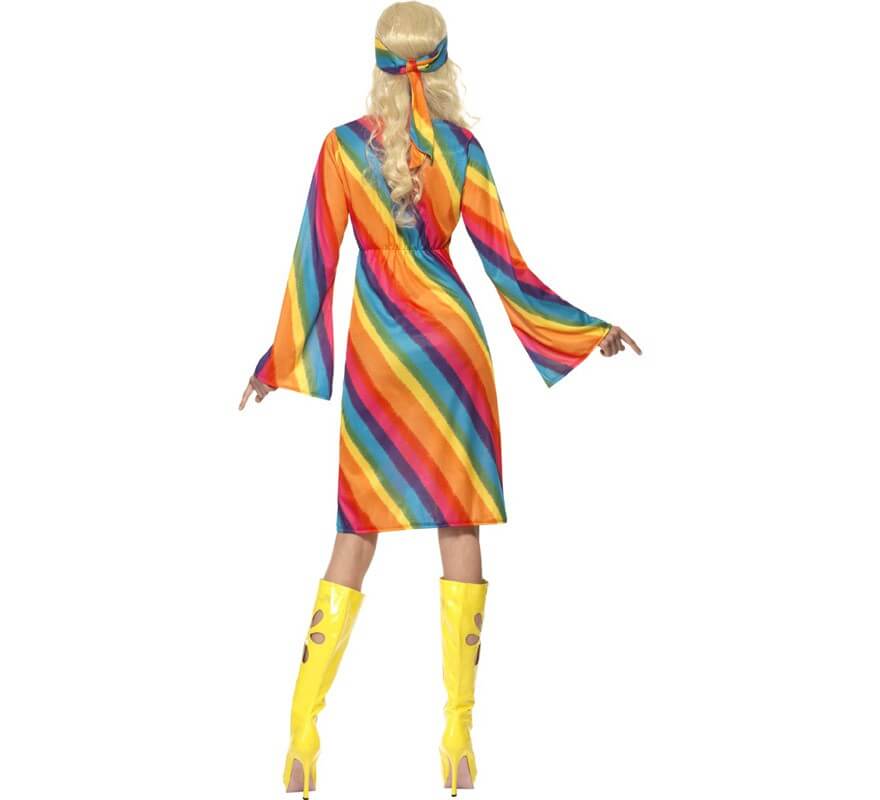 Disfraz Hippy Arcoiris para Mujer-B