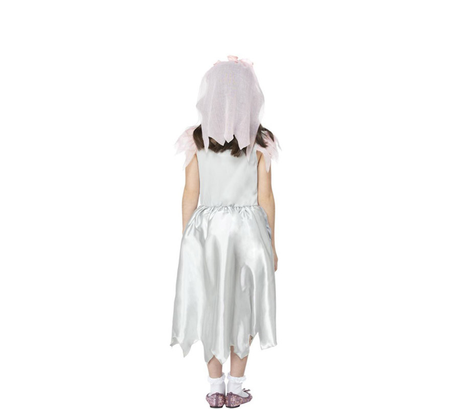 Costume da sposa fantasma vintage per bambina-B