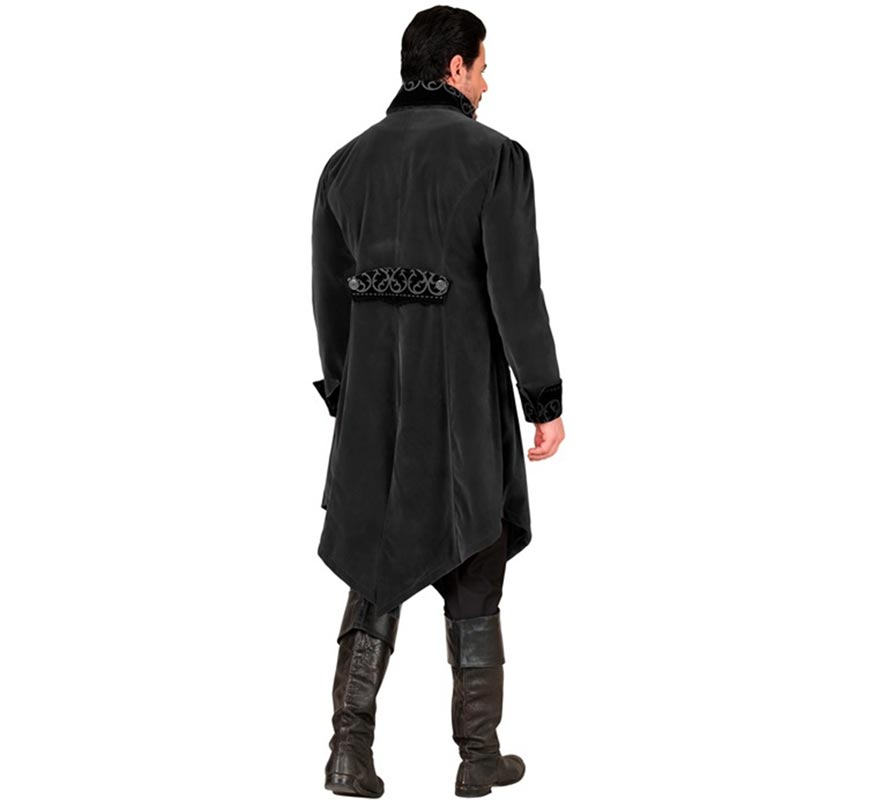 Disfraz o Abrigo Gótico Terciopelo Negro para hombre-B