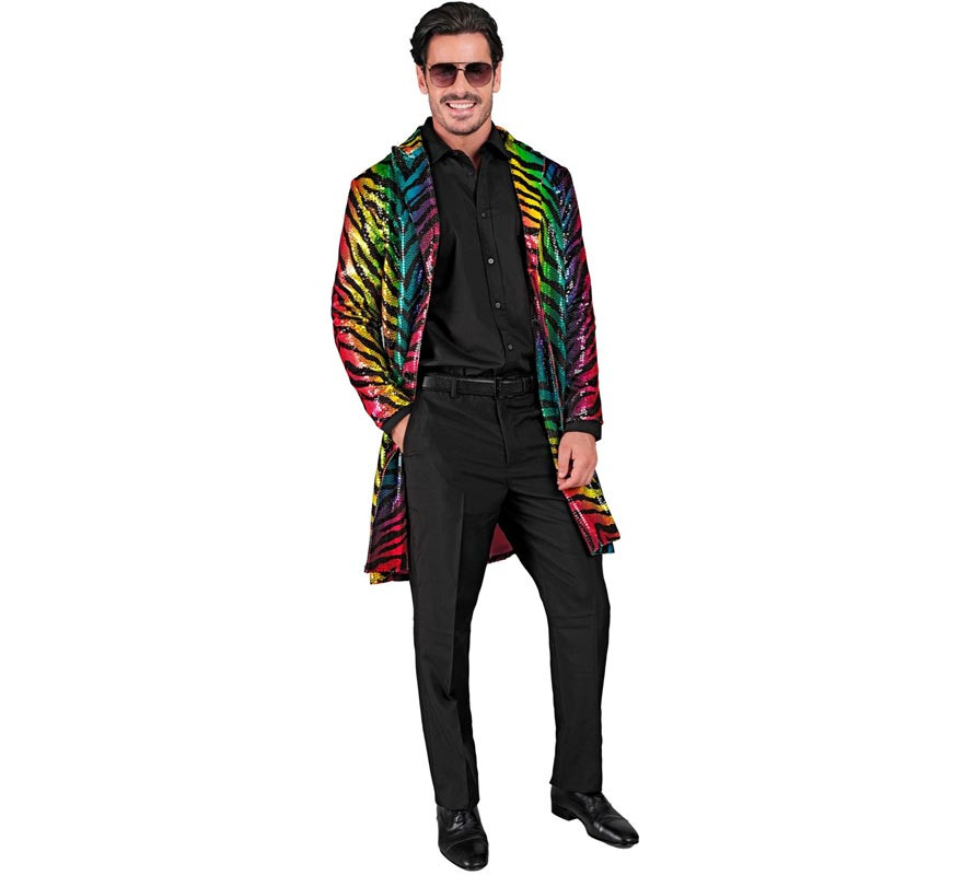 Costume or Coat Fashion Party multicolored animal print for adults-B