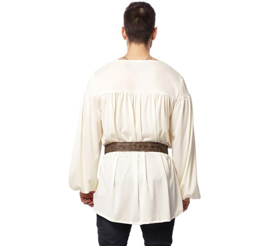 Disfraz o Camisa Medieval con cinturón para hombre-B
