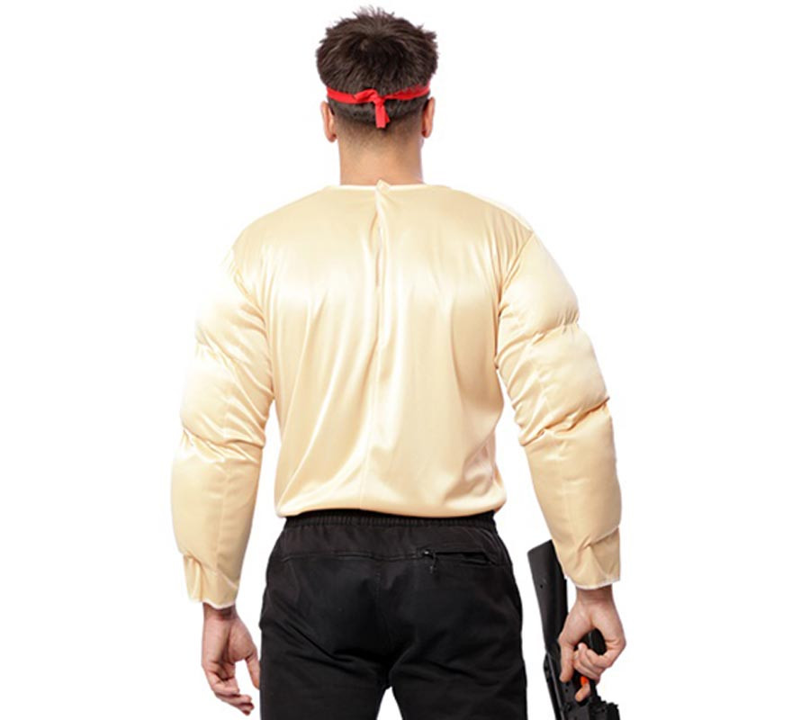 Fato ou camiseta com músculos de homem forte para homem-B