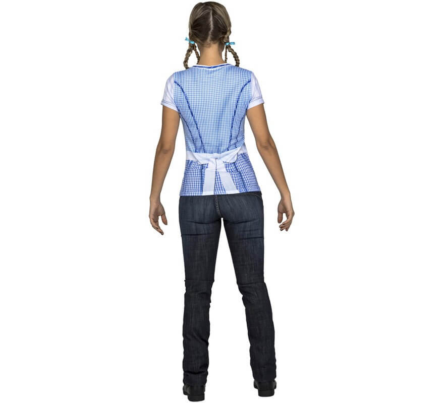 Camiseta disfraz de Bávara azul para mujer-B