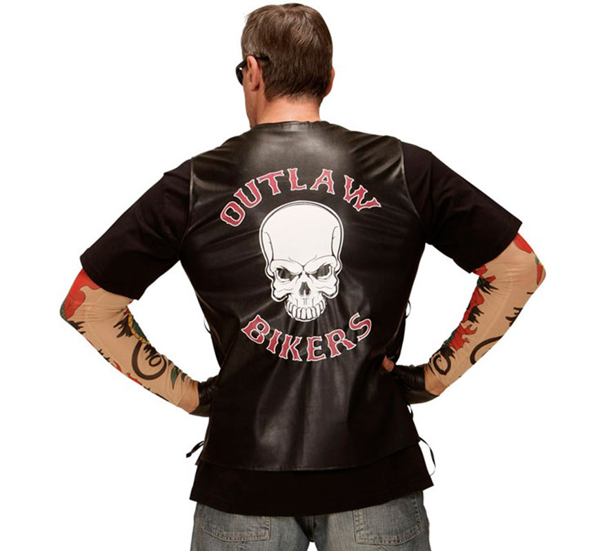 Adult Biker Costume or Vest-B