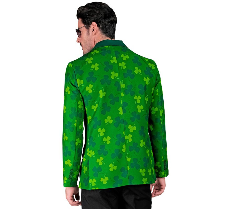 Disfraz o Chaqueta de Día de San Patricio Trébol verde para hombre-B