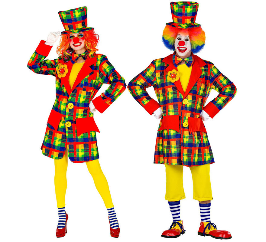 Farbenfrohes Clown Kostüm oder Jacke für Herren-B