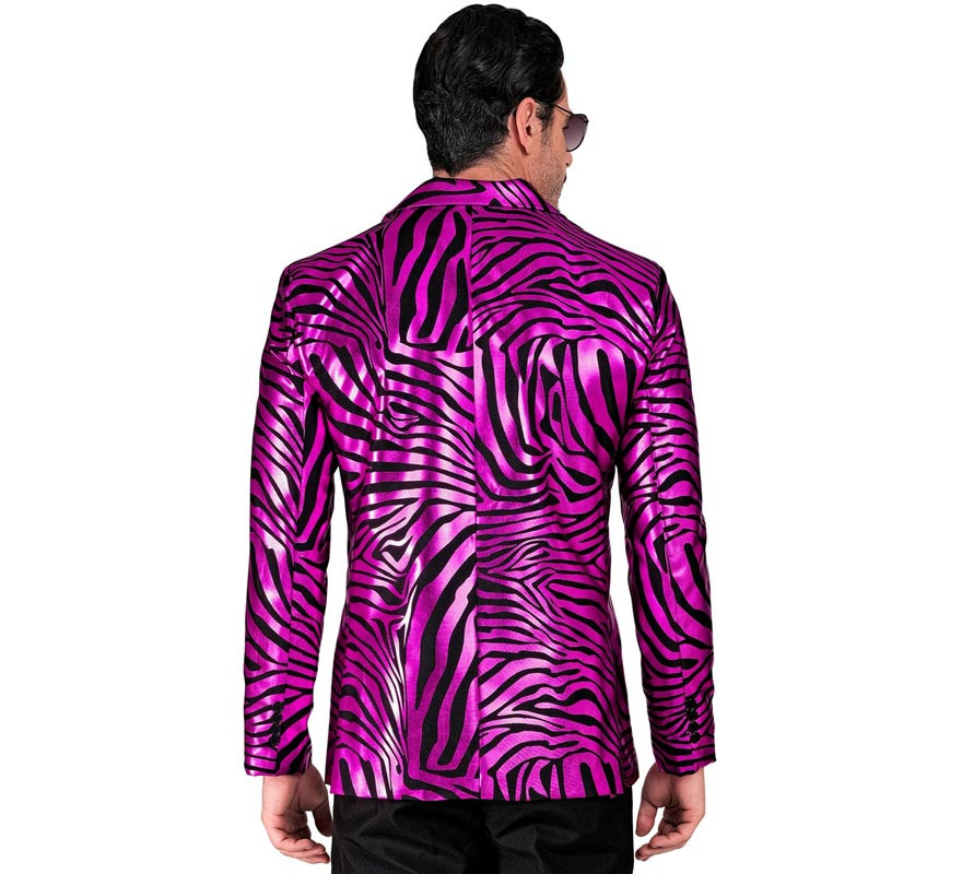 Purple animal print party costume or jacket for men-B