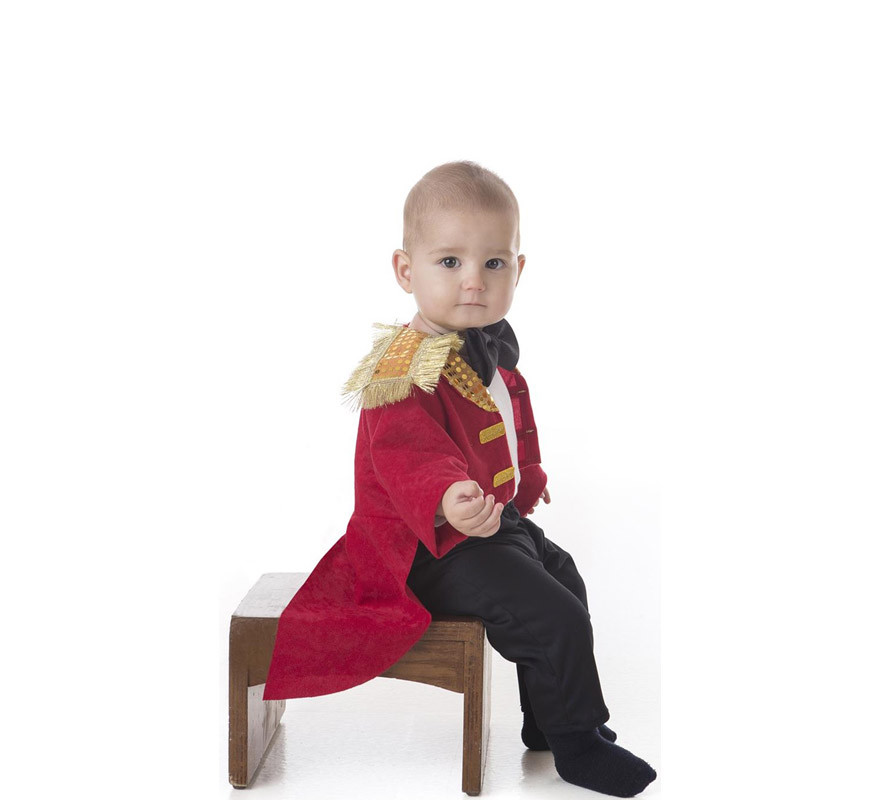 Rotes elegantes Tamer-Kostüm oder Frac für Babys-B