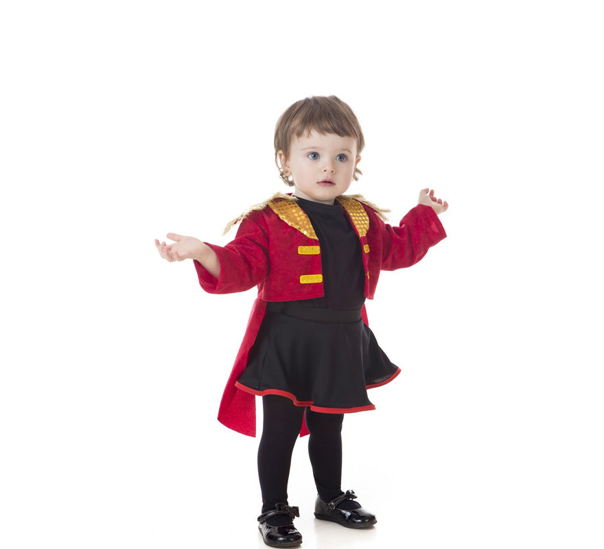 Rotes elegantes Tamer-Kostüm oder Frac für Babys-B