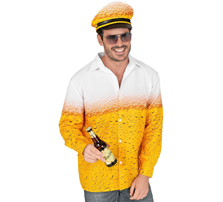 Bierkostüm oder Kit für Herren: T-Shirt und Hut-B