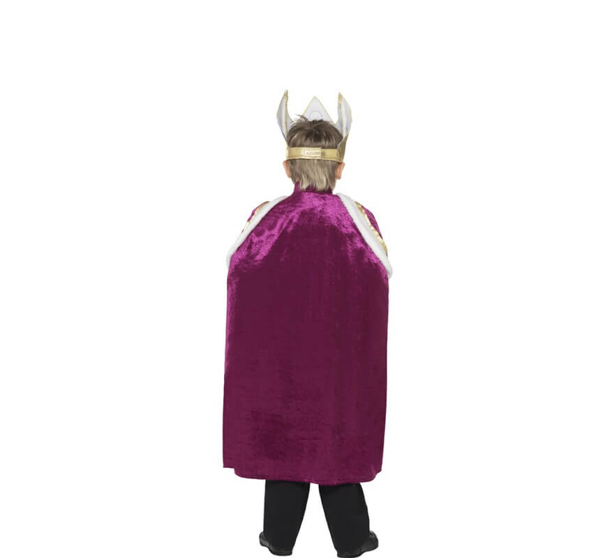 Disfraz o Kit de Rey Mago: Capa y Corona para niño-B