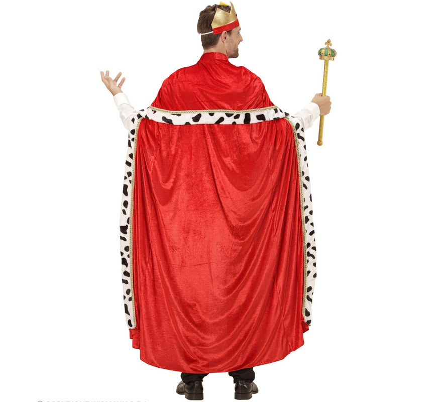 Disfraz o Kit de Rey Mago Gaspar o Medieval para hombre: Capa y Corona-B