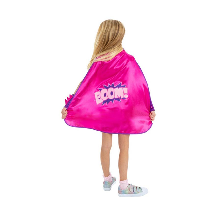 Fato ou Kit de Super Heroína Rosa para menina-B
