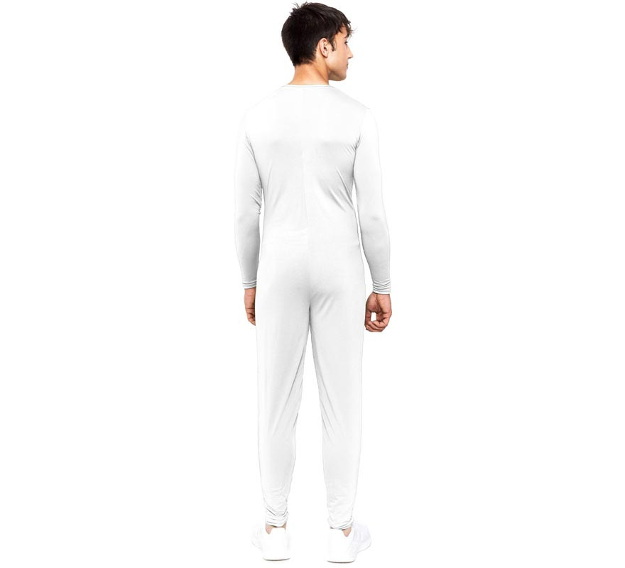 Costume bianco o tuta con chiusura frontale per adulto-B