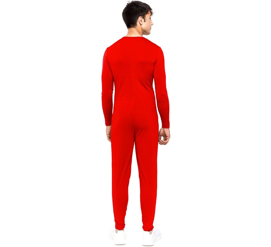 Rotes Kostüm oder Overall mit Frontverschluss für Erwachsene-B