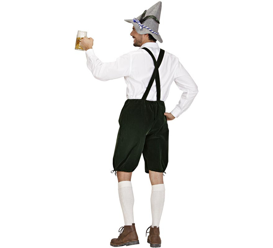 Costume ou plastron bavarois foncé en Lederhosen pour homme-B