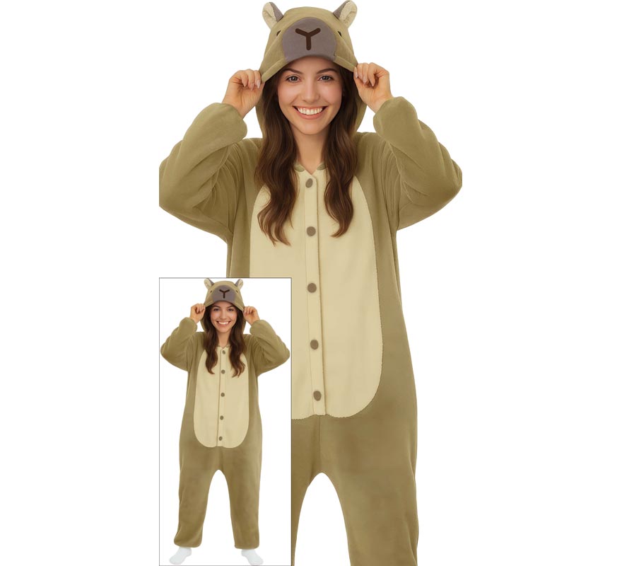 Disfraz o Pijama de Capibara para mujer-B