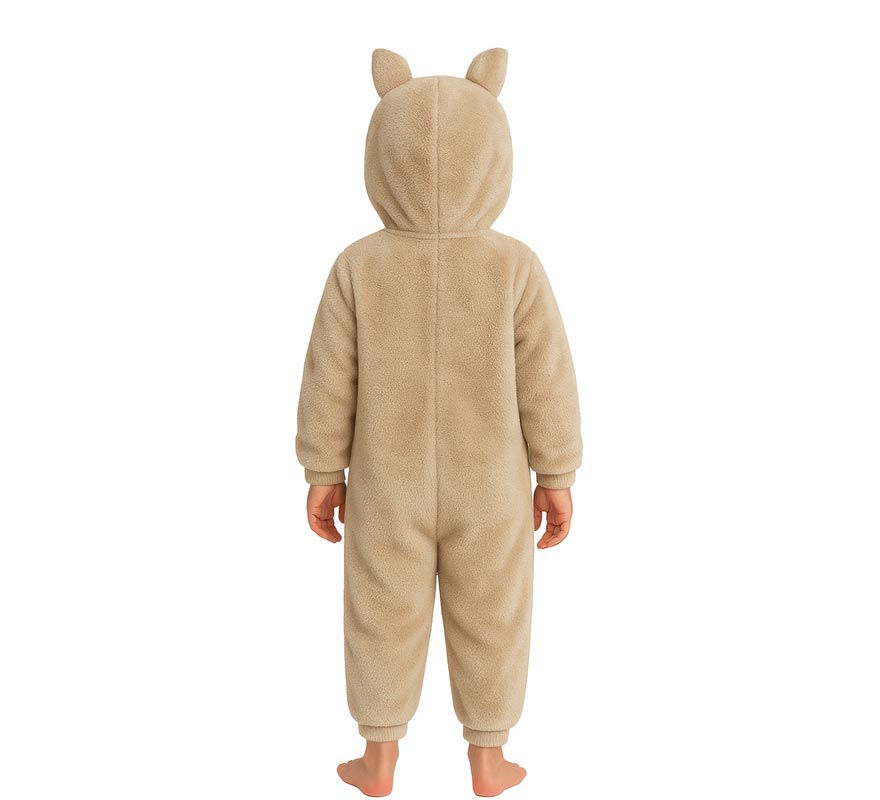 Lulu das Monster Kostüm oder Pyjama in Beige für Kinder-B