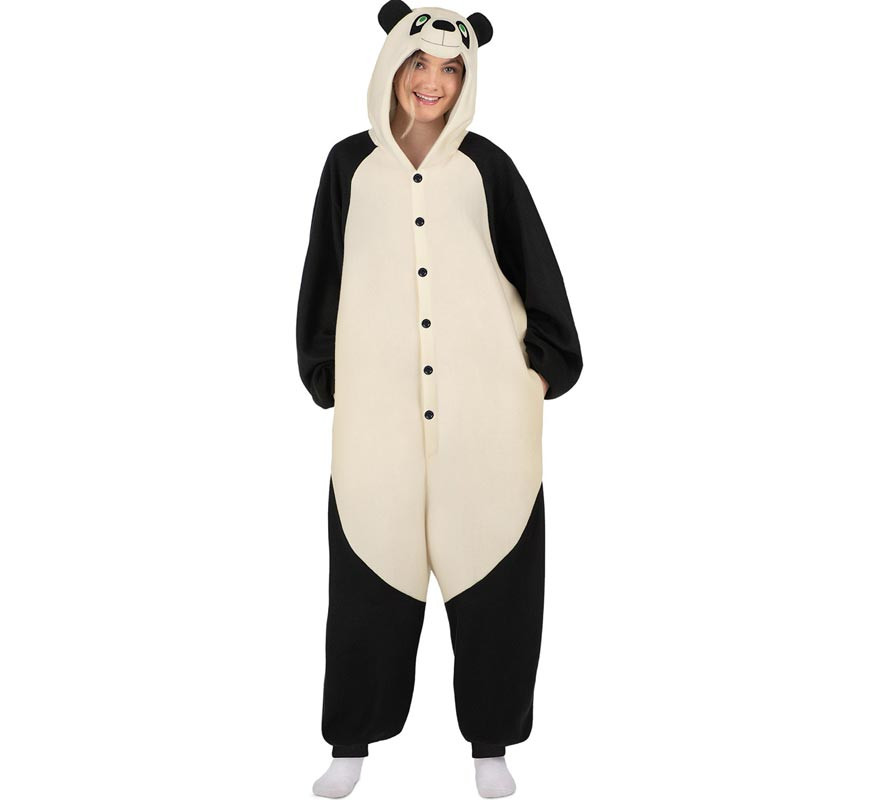 Fato de Urso Panda ou Pijama com capuz para adulto-B