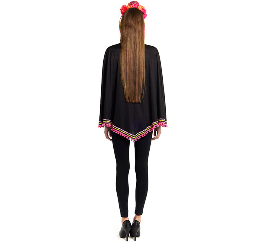 Catrina Skeleton Costume or Poncho for Women-B