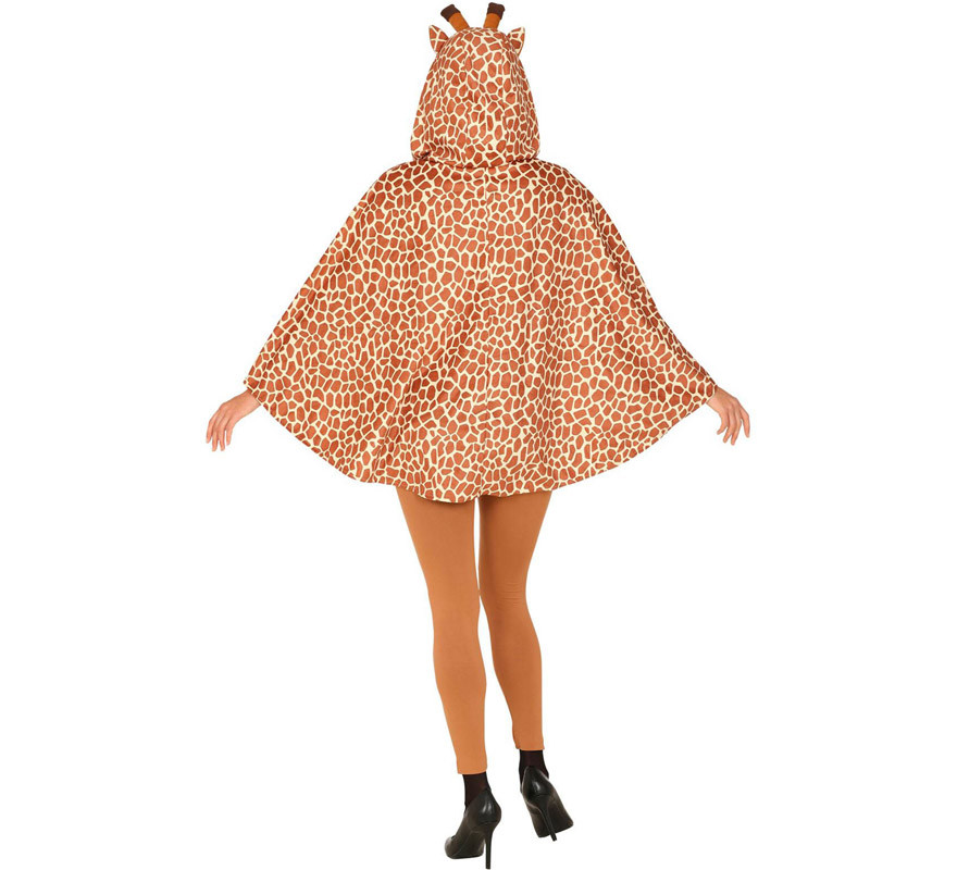 Giraffen Kostüm oder Poncho mit Kapuze für Erwachsene-B