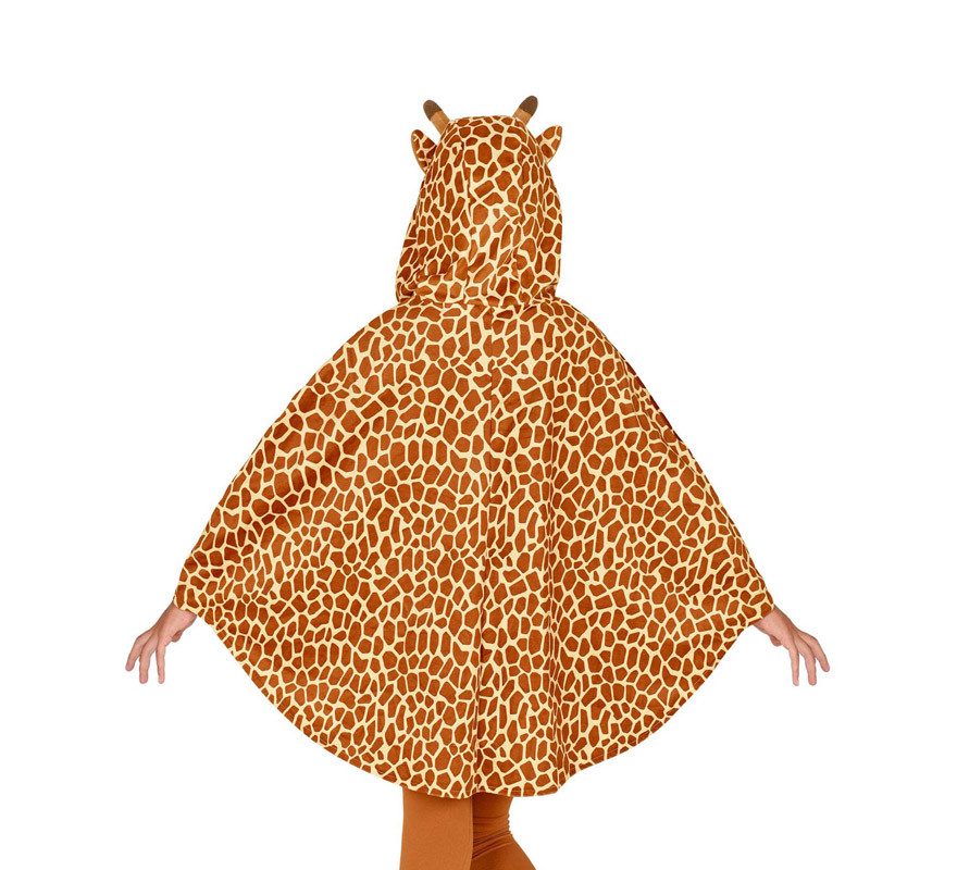 Costume da giraffa con cappuccio o poncho per bambini-B