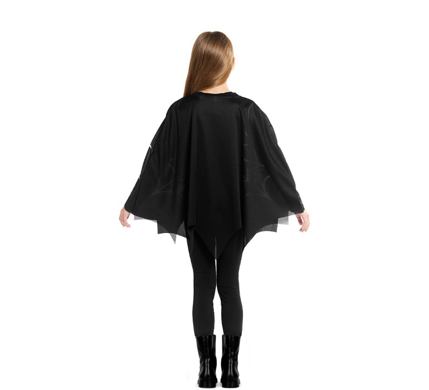 Creepy Spiderweb Costume or Poncho for Girls-B