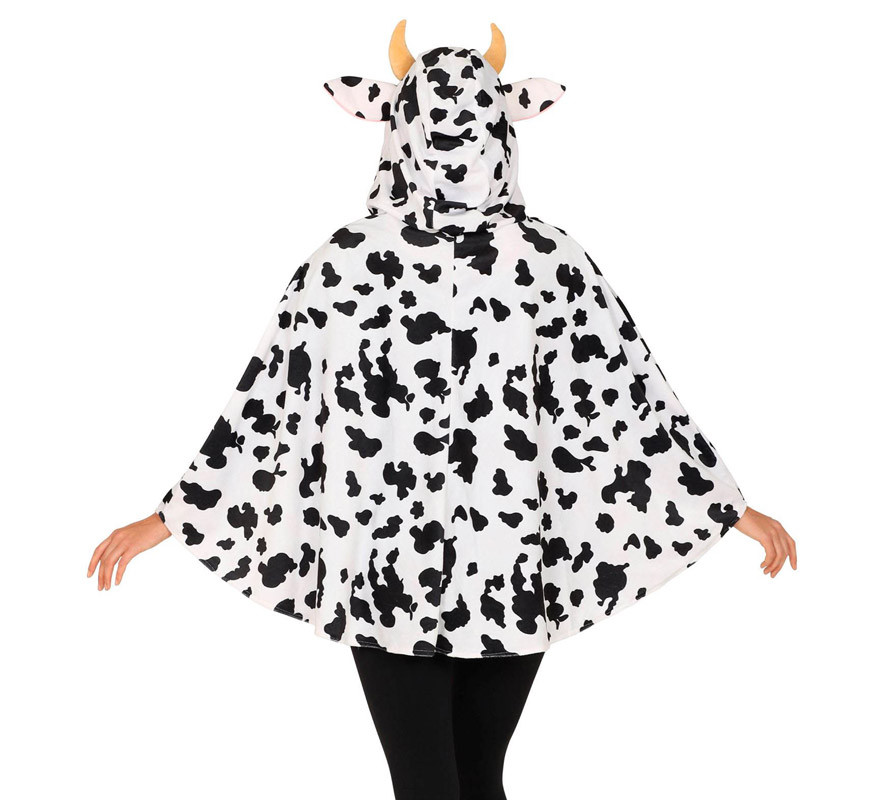 Disfraz o Poncho de Vaca con Capucha para adulto-B