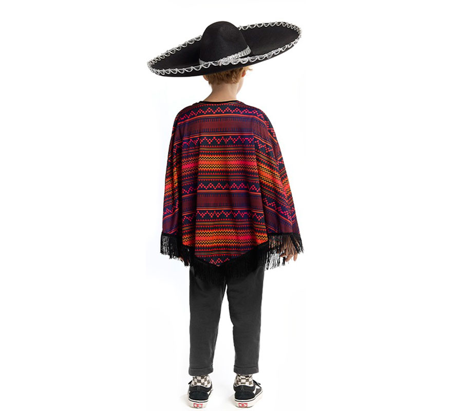 Mexican Catrina Costume or Poncho for Children-B