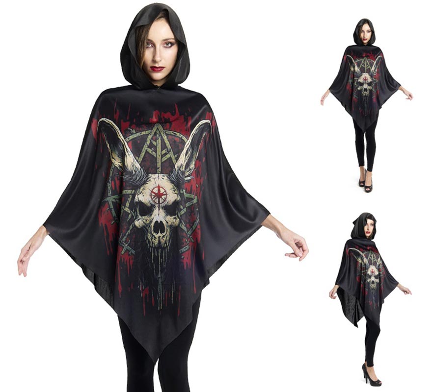 Adult Satanic Costume or Poncho-B