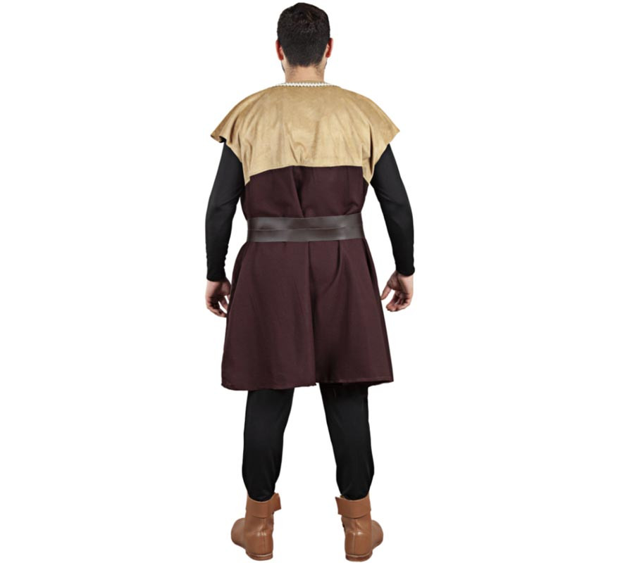 Costume da contadino medievale bicolore o tunica per uomo-B