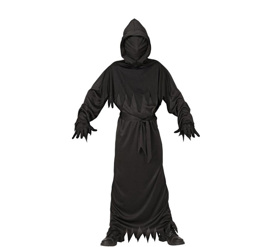 Grim Reaper Costume or Robe with Black Mask for Children-B