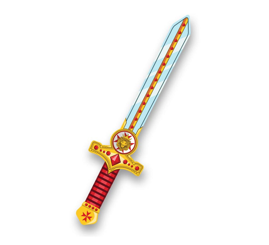 Rot-goldenes Gladiatorenschwert für Kinder aus Schaumstoff-B