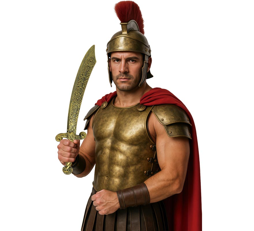 Espada Romana dorada de 55 cm de Plástico-B