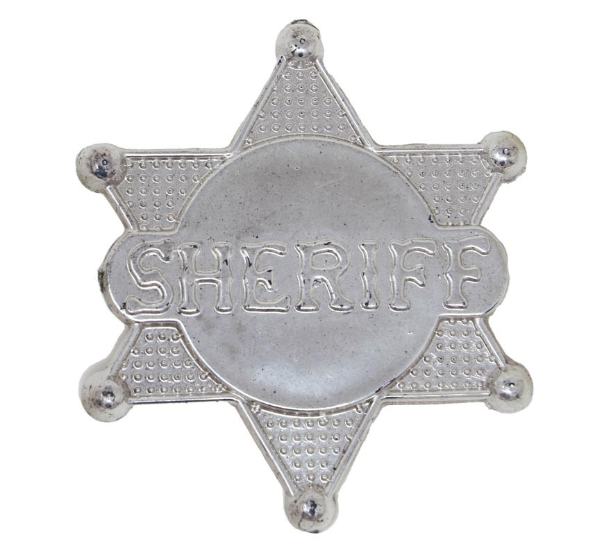 5,50 cm großer Sheriff-Stern aus Kunststoff-B